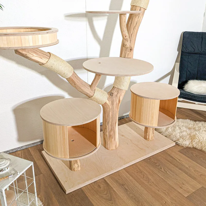 Naturkratzbaum 4187 Kratzbaum Natur Holz Design 163 cm hoch Katzenbaum