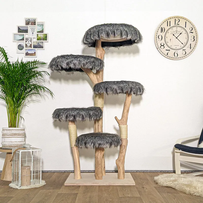 Naturkratzbaum 4186 Kratzbaum Natur Holz Design 176 cm hoch Katzenbaum