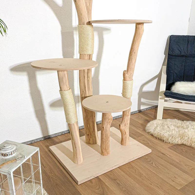 Naturkratzbaum 4186 Kratzbaum Natur Holz Design 176 cm hoch Katzenbaum