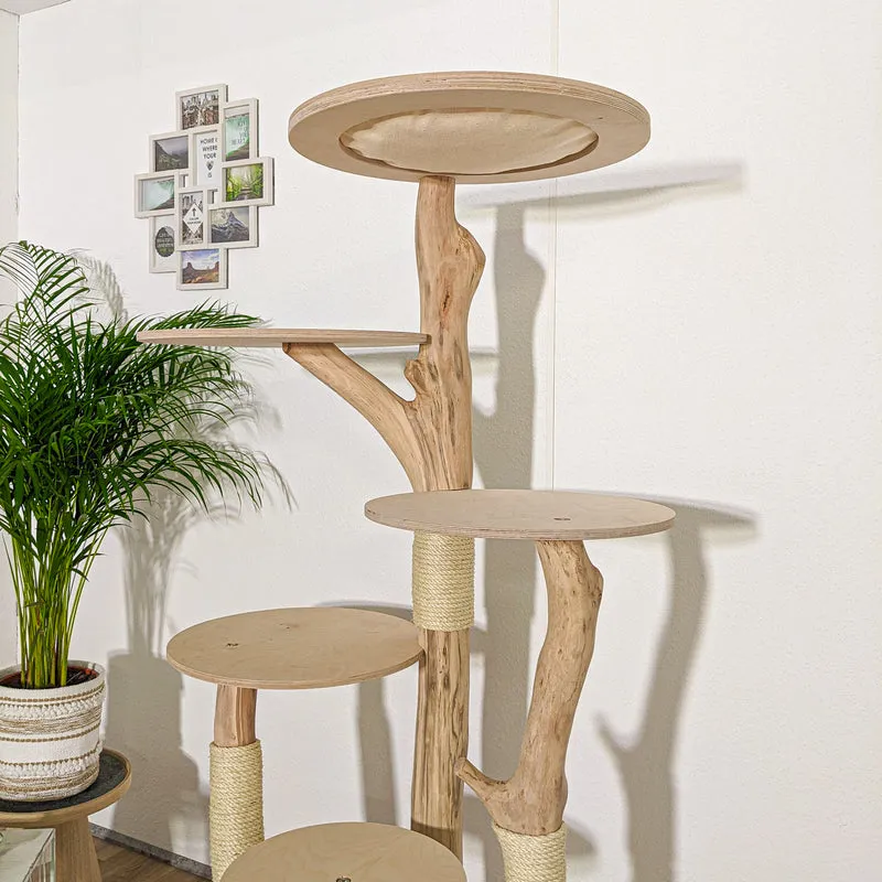 Naturkratzbaum 4186 Kratzbaum Natur Holz Design 176 cm hoch Katzenbaum