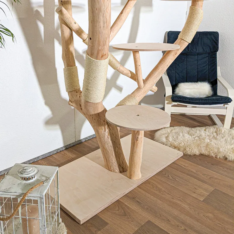 Naturkratzbaum 4181 Kratzbaum Natur Holz Design 197 cm hoch Katzenbaum