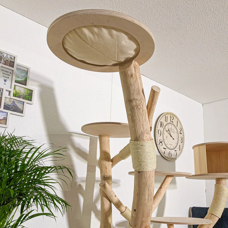 Naturkratzbaum 4181 Kratzbaum Natur Holz Design 197 cm hoch Katzenbaum