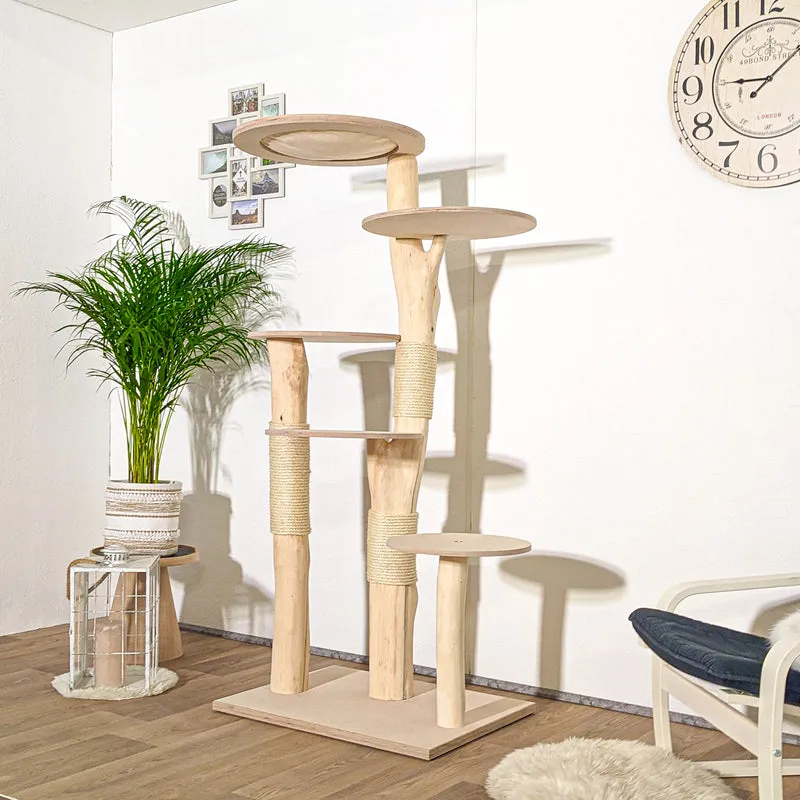 Naturkratzbaum 4178 Kratzbaum Natur Holz Design 173 cm hoch Katzenbaum