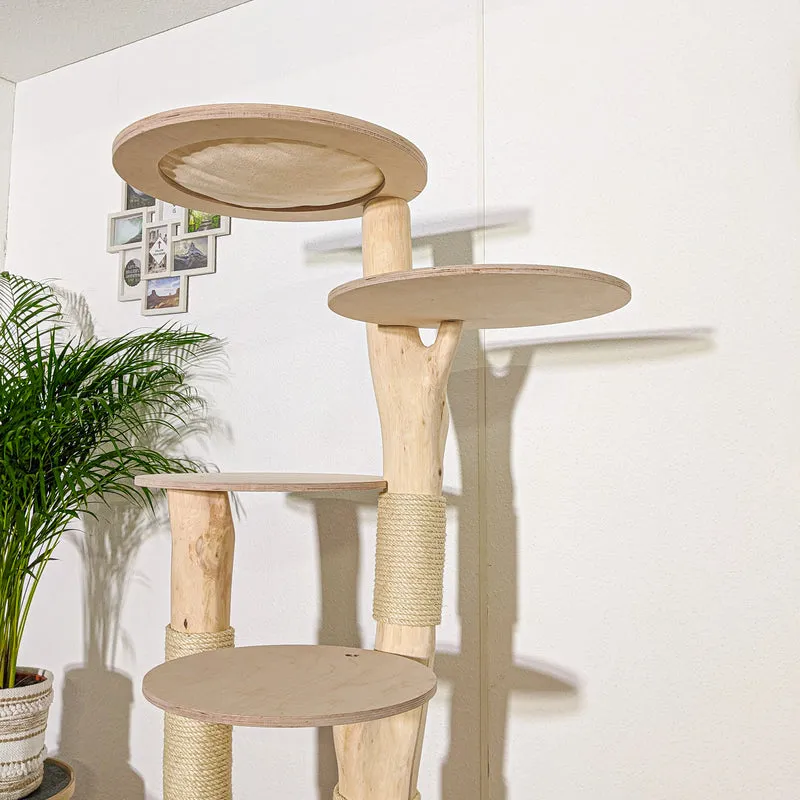 Naturkratzbaum 4178 Kratzbaum Natur Holz Design 173 cm hoch Katzenbaum