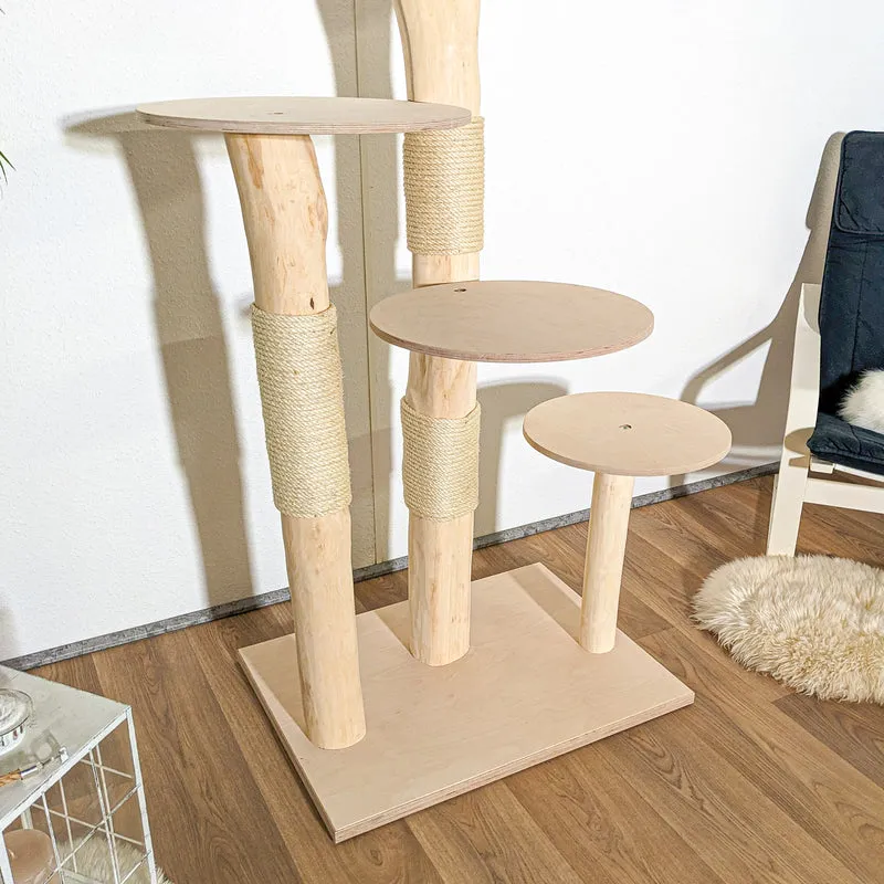 Naturkratzbaum 4178 Kratzbaum Natur Holz Design 173 cm hoch Katzenbaum