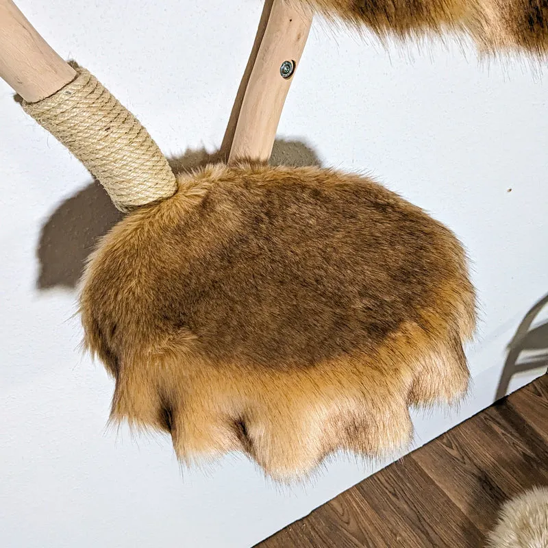 Wandkratzbaum 4177 Naturkratzbaum 110 cm Länge Kratzbaum Natur Holz Design