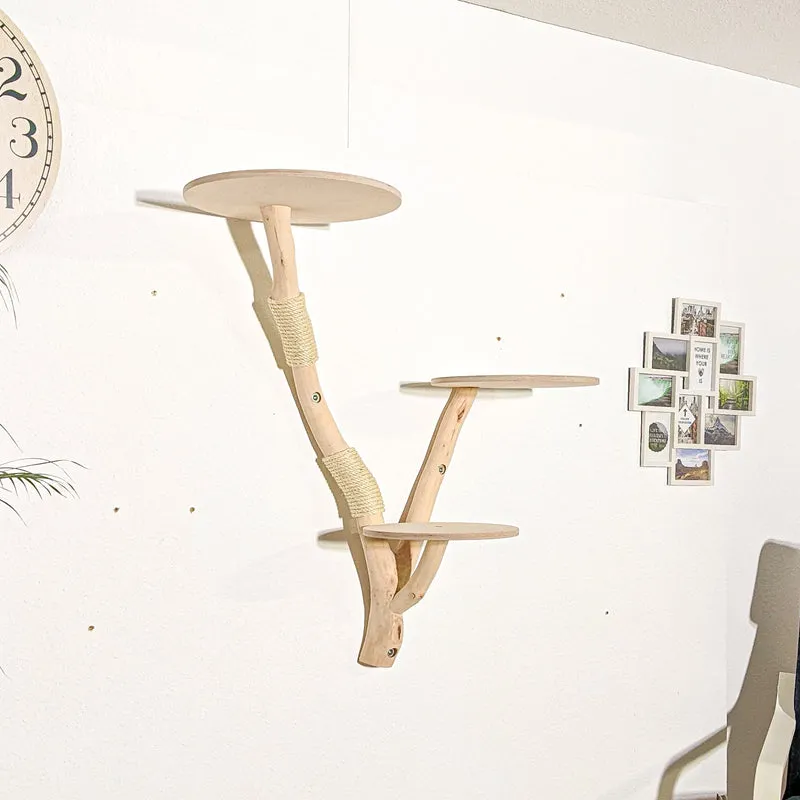 Wandkratzbaum 4177 Naturkratzbaum 110 cm Länge Kratzbaum Natur Holz Design