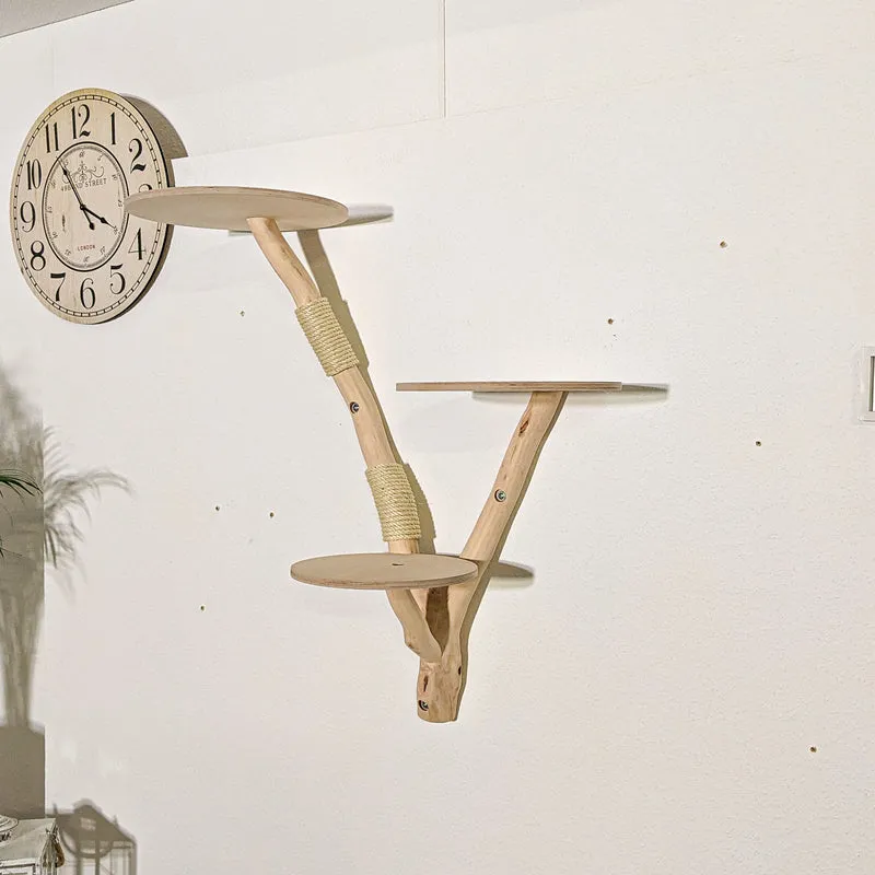 Wandkratzbaum 4177 Naturkratzbaum 110 cm Länge Kratzbaum Natur Holz Design
