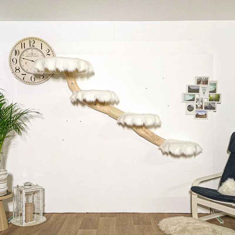 Wandkratzbaum 4176 Naturkratzbaum 190 cm Länge Kratzbaum Natur Holz Design
