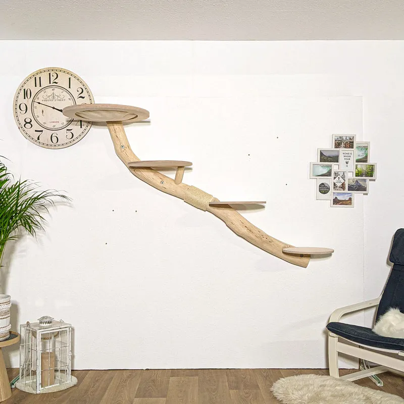 Wandkratzbaum 4176 Naturkratzbaum 190 cm Länge Kratzbaum Natur Holz Design