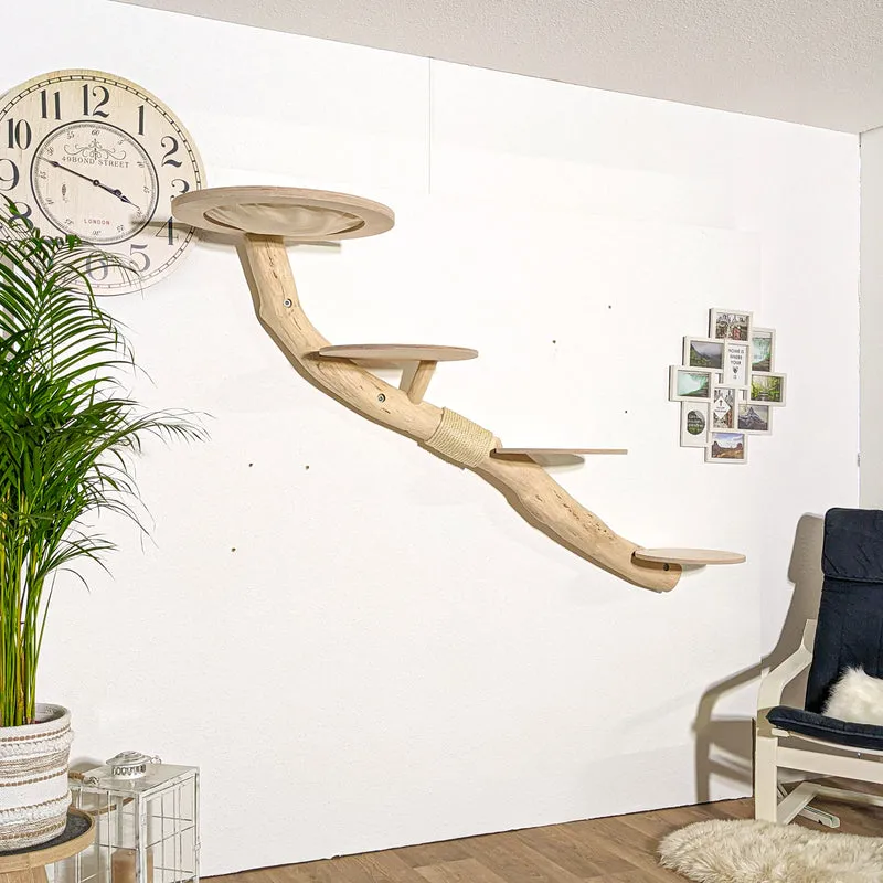 Wandkratzbaum 4176 Naturkratzbaum 190 cm Länge Kratzbaum Natur Holz Design