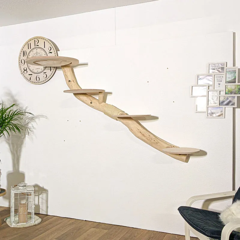Wandkratzbaum 4176 Naturkratzbaum 190 cm Länge Kratzbaum Natur Holz Design
