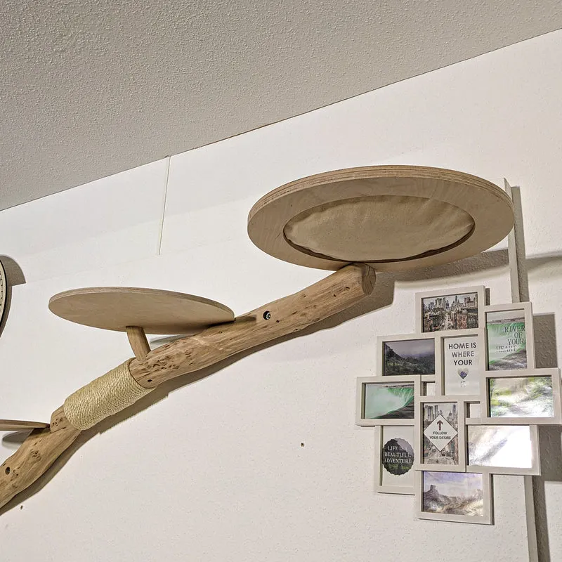 Wandkratzbaum 4174 Naturkratzbaum 240 cm Länge Kratzbaum Natur Holz Design