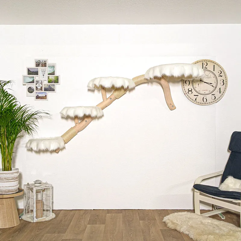 Wandkratzbaum 4173 Naturkratzbaum 215 cm Länge Kratzbaum Natur Holz Design