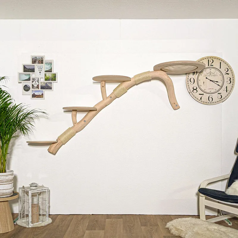 Wandkratzbaum 4173 Naturkratzbaum 215 cm Länge Kratzbaum Natur Holz Design