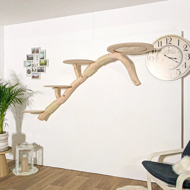 Wandkratzbaum 4173 Naturkratzbaum 215 cm Länge Kratzbaum Natur Holz Design