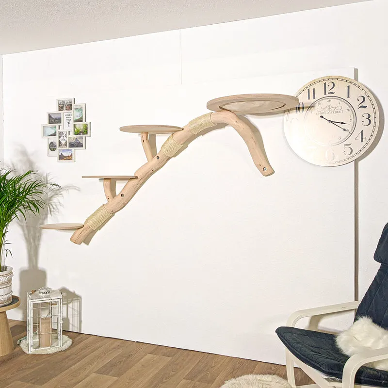 Wandkratzbaum 4173 Naturkratzbaum 215 cm Länge Kratzbaum Natur Holz Design