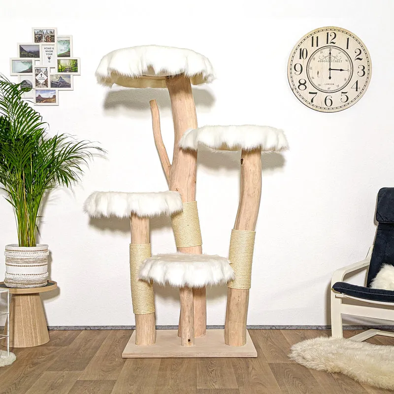 Naturkratzbaum 4172 Kratzbaum Natur Holz Design 170 cm hoch Katzenbaum