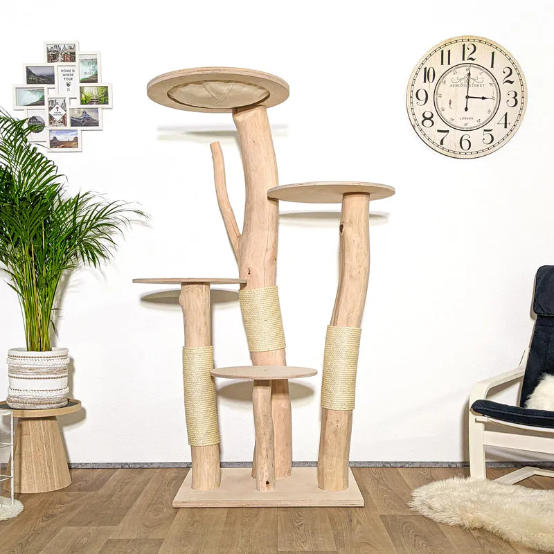 Naturkratzbaum 4172 Kratzbaum Natur Holz Design 170 cm hoch Katzenbaum
