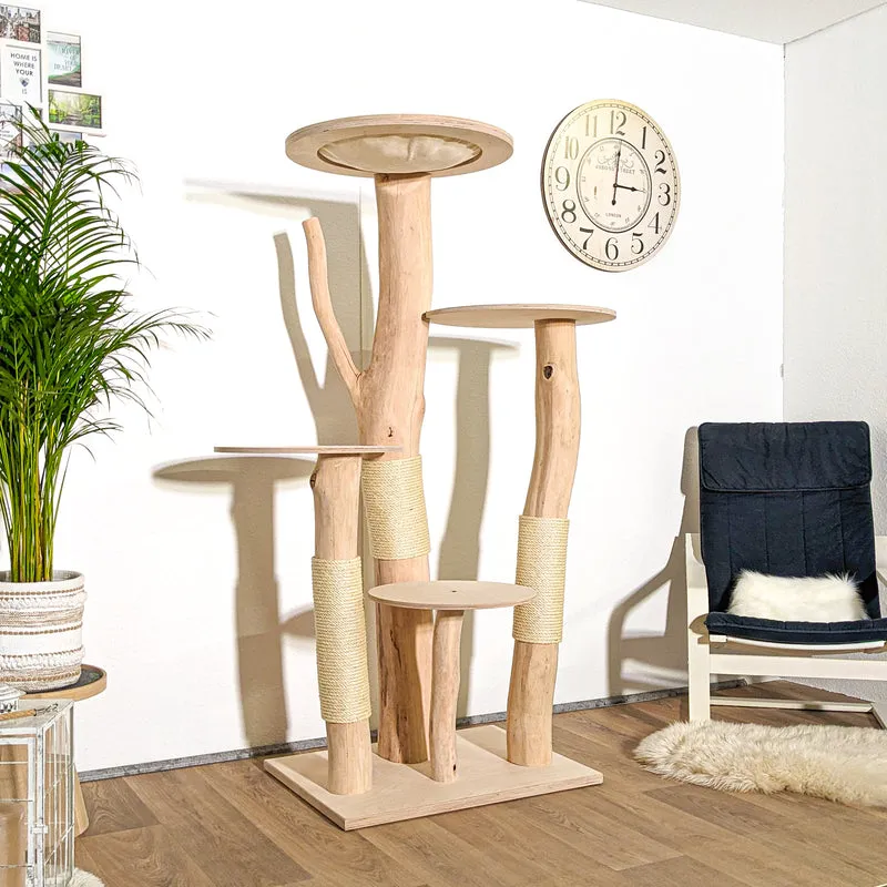 Naturkratzbaum 4172 Kratzbaum Natur Holz Design 170 cm hoch Katzenbaum