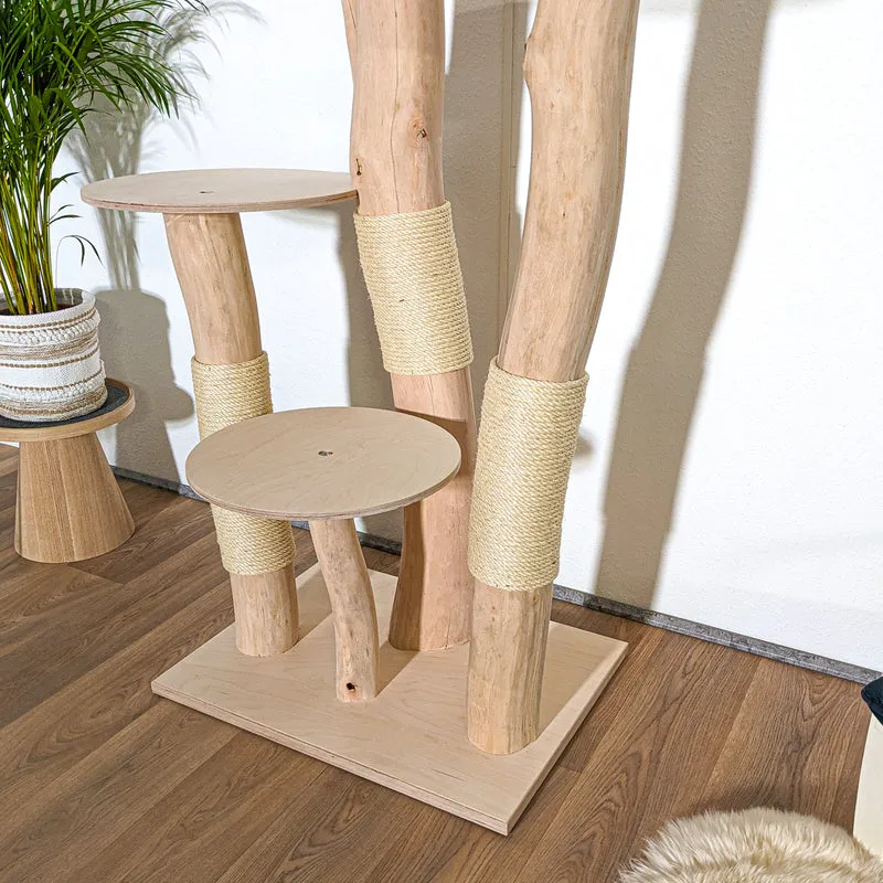 Naturkratzbaum 4172 Kratzbaum Natur Holz Design 170 cm hoch Katzenbaum