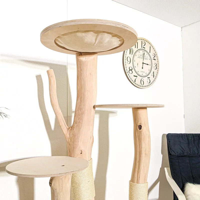 Naturkratzbaum 4172 Kratzbaum Natur Holz Design 170 cm hoch Katzenbaum