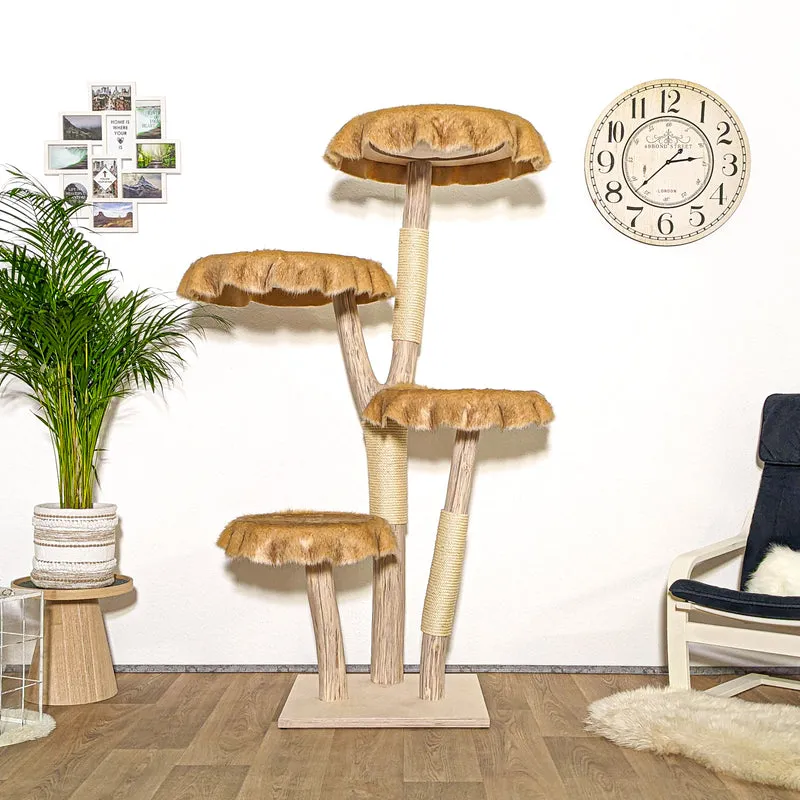 Naturkratzbaum 4171 Kratzbaum Natur Holz Design 178 cm hoch Katzenbaum
