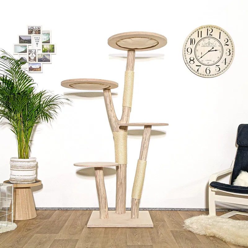 Naturkratzbaum 4171 Kratzbaum Natur Holz Design 178 cm hoch Katzenbaum