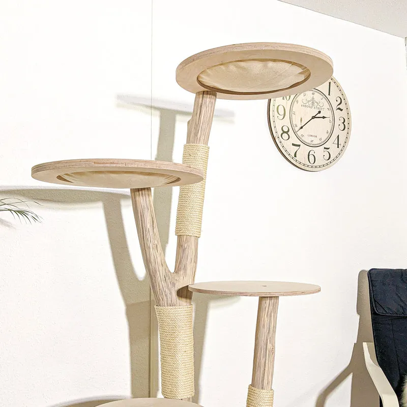 Naturkratzbaum 4171 Kratzbaum Natur Holz Design 178 cm hoch Katzenbaum