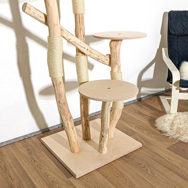 Naturkratzbaum 4170 Kratzbaum Natur Holz Design 156 cm hoch Katzenbaum