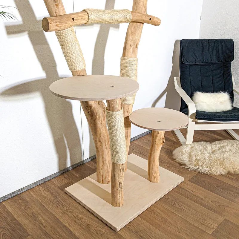 Naturkratzbaum 4169 Kratzbaum Natur Holz Design 155 cm hoch Katzenbaum