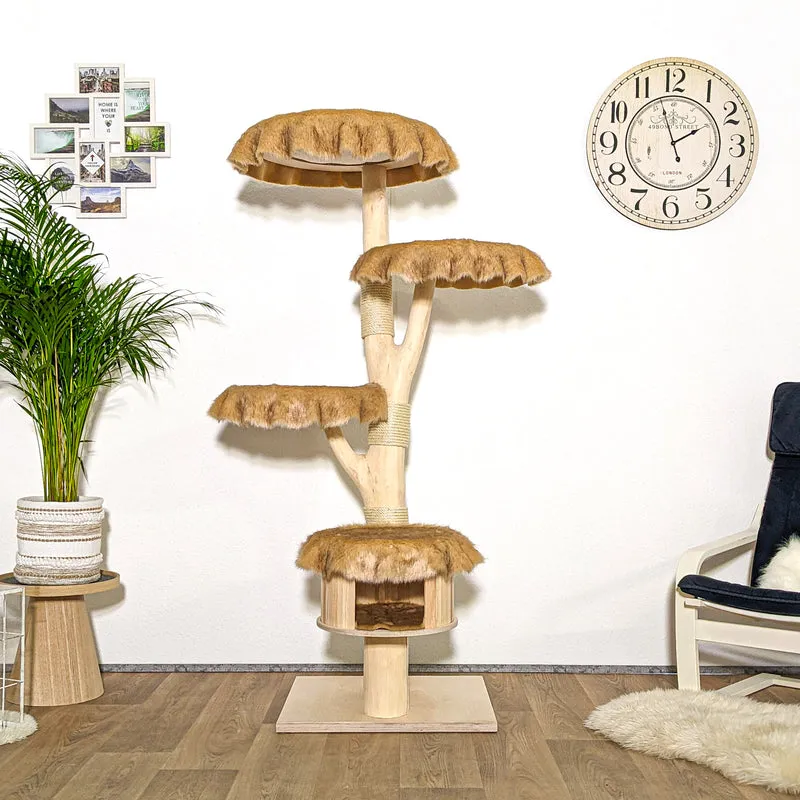 Naturkratzbaum 4167 Kratzbaum Natur Holz Design 174 cm hoch Katzenbaum