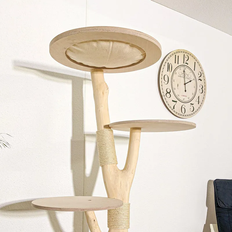 Naturkratzbaum 4167 Kratzbaum Natur Holz Design 174 cm hoch Katzenbaum