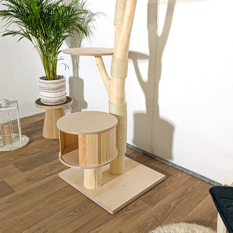 Naturkratzbaum 4167 Kratzbaum Natur Holz Design 174 cm hoch Katzenbaum