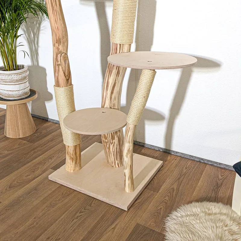 Naturkratzbaum 4165 Kratzbaum Natur Holz Design 165 cm hoch Katzenbaum