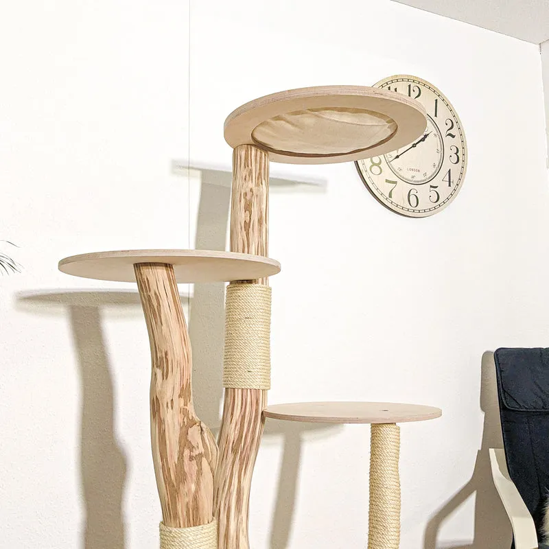 Naturkratzbaum 4165 Kratzbaum Natur Holz Design 165 cm hoch Katzenbaum