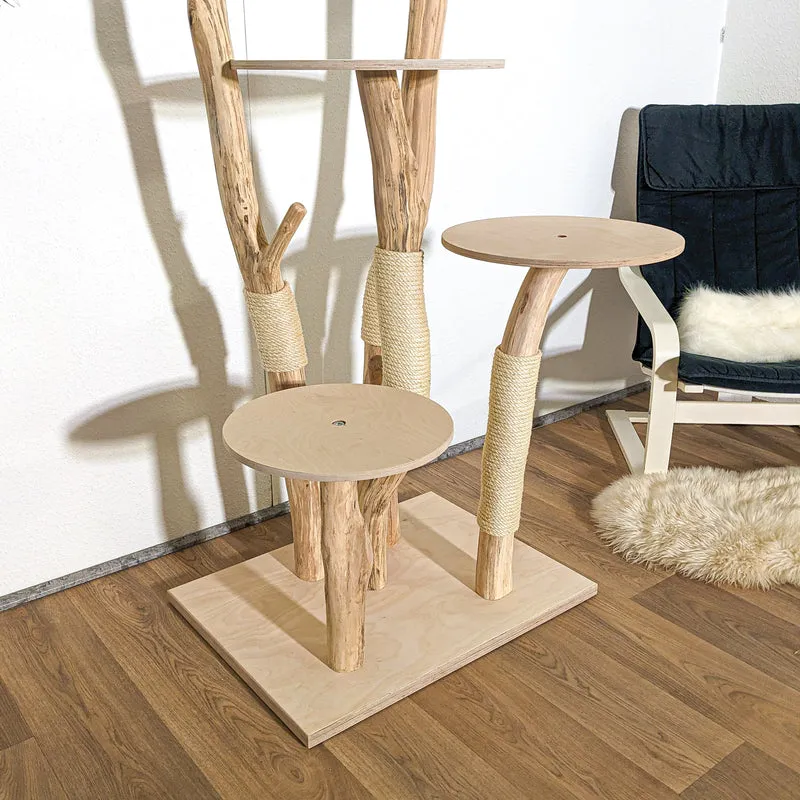 Naturkratzbaum 4164 Kratzbaum Natur Holz Design 146 cm hoch Katzenbaum