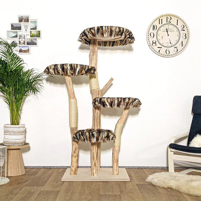 Naturkratzbaum 4159 Kratzbaum Natur Holz Design 175 cm hoch Katzenbaum