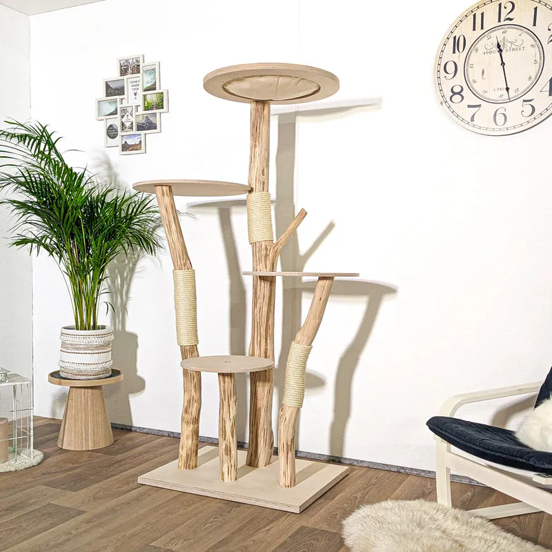 Naturkratzbaum 4159 Kratzbaum Natur Holz Design 175 cm hoch Katzenbaum