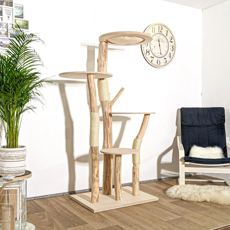 Naturkratzbaum 4159 Kratzbaum Natur Holz Design 175 cm hoch Katzenbaum