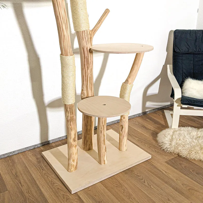Naturkratzbaum 4159 Kratzbaum Natur Holz Design 175 cm hoch Katzenbaum