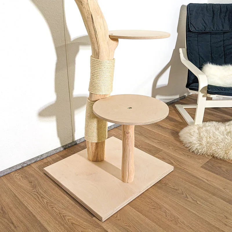 Naturkratzbaum 4158 Kratzbaum Natur Holz Design 156 cm hoch Katzenbaum