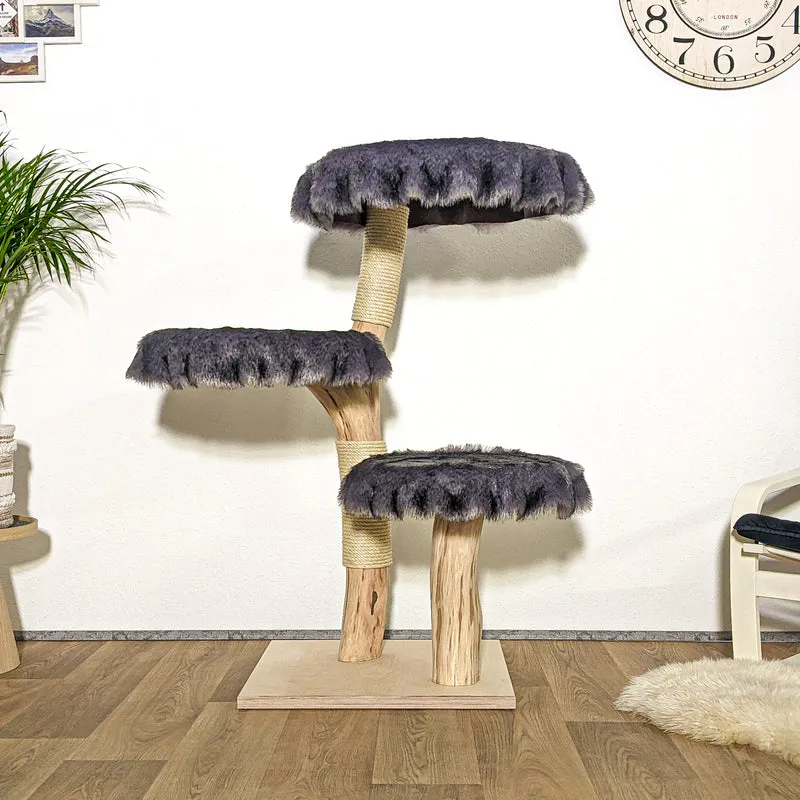 Naturkratzbaum 4157 Kratzbaum Natur Holz Design 123 cm hoch Katzenbaum