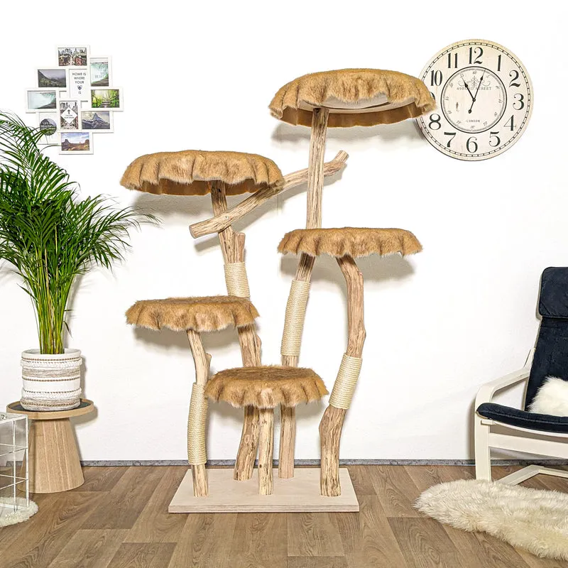 Naturkratzbaum 4156 Kratzbaum Natur Holz Design 175 cm hoch Katzenbaum