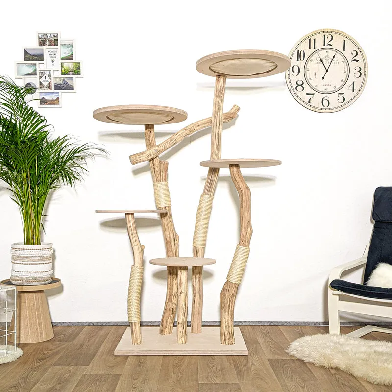 Naturkratzbaum 4156 Kratzbaum Natur Holz Design 175 cm hoch Katzenbaum