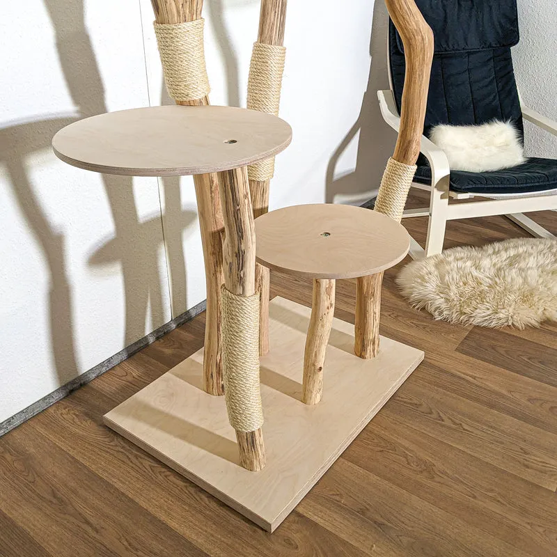 Naturkratzbaum 4156 Kratzbaum Natur Holz Design 175 cm hoch Katzenbaum