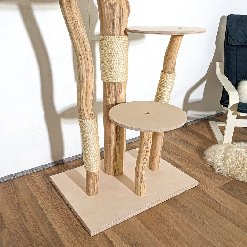 Naturkratzbaum 4155 Kratzbaum Natur Holz Design 175 cm hoch Katzenbaum