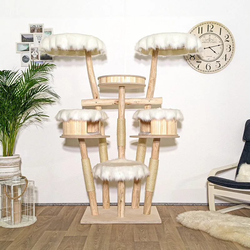 Naturkratzbaum C0056 Kratzbaum Natur Holz Design 181 cm hoch Katzenbaum
