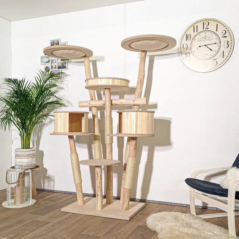 Naturkratzbaum C0056 Kratzbaum Natur Holz Design 181 cm hoch Katzenbaum