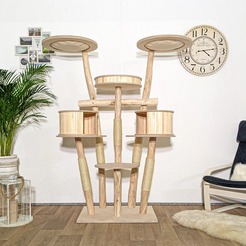 Naturkratzbaum C0056 Kratzbaum Natur Holz Design 181 cm hoch Katzenbaum